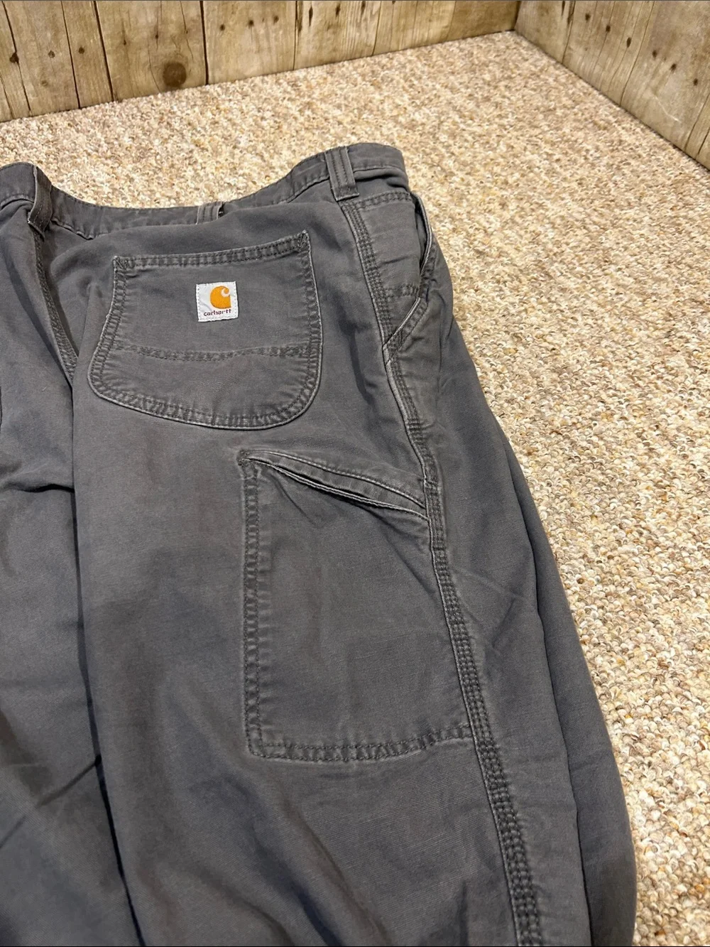 Carhartt Men’s Gray Relaxed Fit Work Pants 38x32